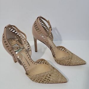 Dolce Vita Kalia Women's Tan Slink Back Pump Sz 10 Breathable Party Sexy Chic